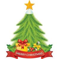 Christmas Tree Sticker vector