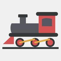 Icon old train. Transportation elements. Icons in flat style. Good for prints, posters, logo, sign, advertisement, etc. vector