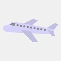 Icon airplane. Transportation elements. Icons in flat style. Good for prints, posters, logo, sign, advertisement, etc. vector