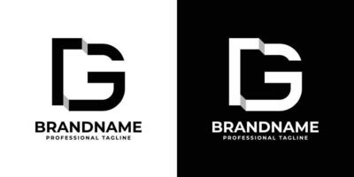 Letter RG Monogram Logo, suitable for any business with RG or GR initial. vector