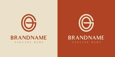 Letter GO or OG Oval Logo, suitable for any business with OG or GO initials. vector