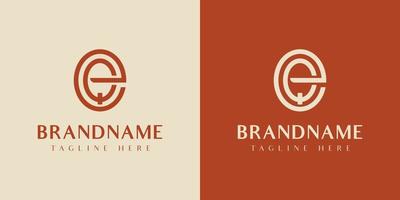 Letter EQ or QE Oval Logo, suitable for any business with EQ or QE initials. vector