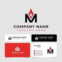 Letter M Fire Logo, suitable for any business related to Fire with M initials. vector