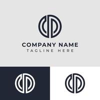 Letter CD or DC Monogram Circle Logo, suitable for any business with CD or DC initials. vector