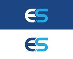 E S Letter  typography logo design vector