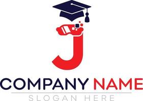 J Letter  typography logo design vector
