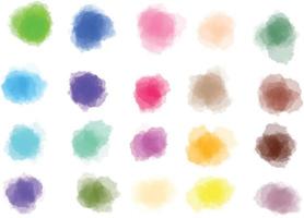 Splash watercolor background set vector