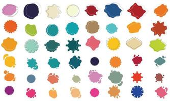 Abstract shapes element color set collection vector illustration