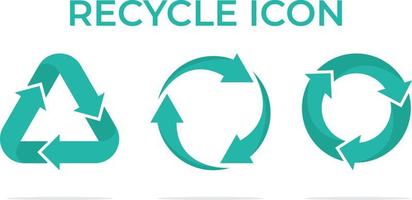 reciclar iconos planos. vector libre