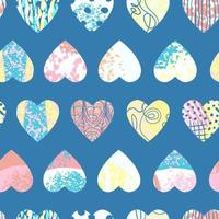 Vector seamless background with colorful heart shape. Use it for wallpaper, textile print, pattern fills, web page, surface textures, wrapping paper, design of presentation and other graphic design