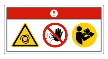 Danger Equipment Starts Automatically Symbol Sign On White Background vector