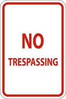 No Trespassing Sign On White Background vector