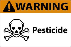 signo de símbolo de pesticida de advertencia sobre fondo blanco vector
