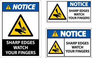 Notice Sharp Edges Watch Your Fingers On White Background vector