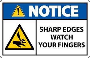 Notice Sharp Edges Watch Your Fingers On White Background vector