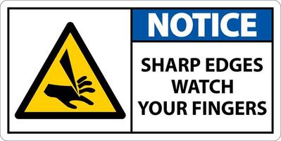 Notice Sharp Edges Watch Your Fingers On White Background vector