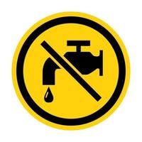 No water tap sign on white Background vector