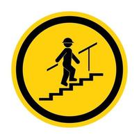 Stairway Sign On White Background vector