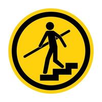 Avoid A Fall Use Handrails Sign vector