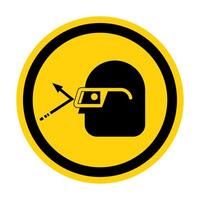 Caution Sign Wear Protective Equipment,With PPE Symbols vector