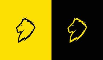 lion logo symbol template simple design vector