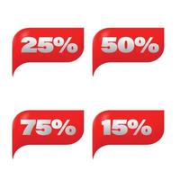 sale discount sticker set vector