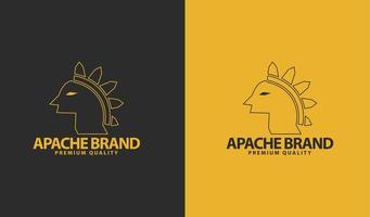 diseño simple de la plantilla del logotipo de apache vector