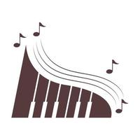 diseño de icono de logotipo de piano vector