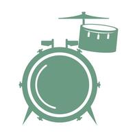 Drum flat design icon illustration vector