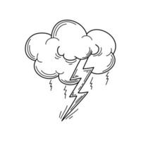 Flash Icon set. electric lightning, thunder bolt in doodle style. isolated on white background. vector illustration