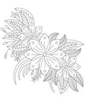 Mehndi Floral Coloring Page for Adult vector