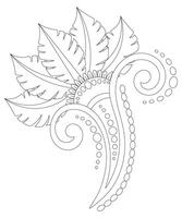 Mehndi Floral Coloring Page for Adult vector