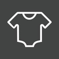 icono de línea de camisa invertida vector