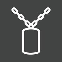 Militrary Chain Line Inverted Icon vector