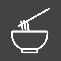 Food Bowl Line Inverted Icon vector