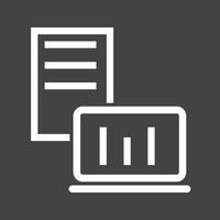 Statistical Report Line Inverted Icon vector