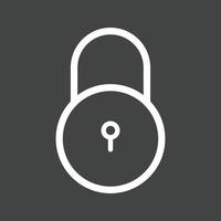 Lock II Line Inverted Icon vector