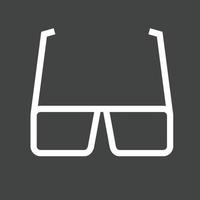 icono de línea de gafas invertida vector