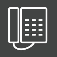 Telephone Line Inverted Icon vector