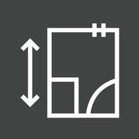 Architecture II Line Inverted Icon vector