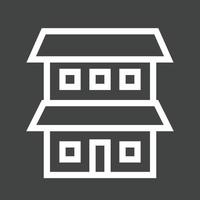 House III Line Inverted Icon vector