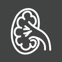 Kidney Line Inverted Icon vector