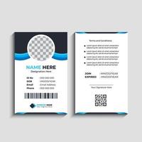 Simple and Clean Corporate ID Card Template Design vector