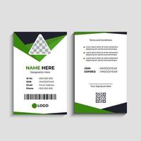 diseño de plantilla de tarjeta de identificación corporativa simple y limpio vector