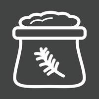 Flour Bag Line Inverted Icon vector