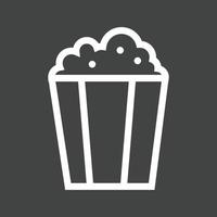 Pop Corn Line Inverted Icon vector