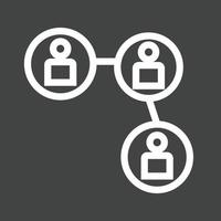 Link Line Inverted Icon vector