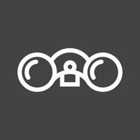 Binoculars Line Inverted Icon vector