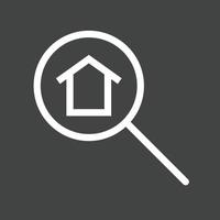 Find House Line Inverted Icon vector