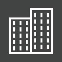 Apartments Line Inverted Icon vector